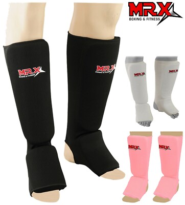 MRX Shin Guards Pads Instep Muay Thai Kickboxing MMA Pad Leg And Foot Protector