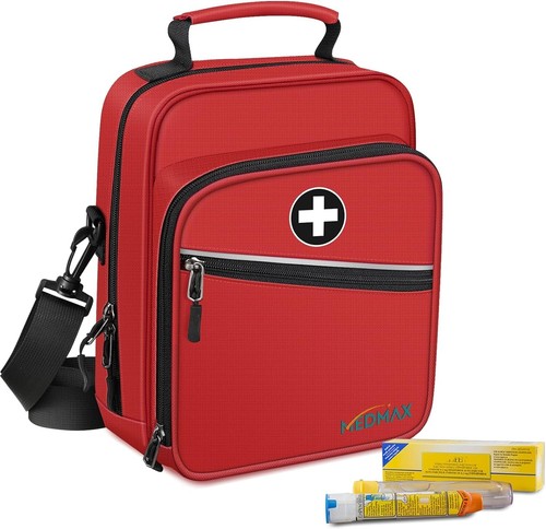Insulin Cooler Case Insulated 11" Organizer Bag for Medication Travel Supplies - Picture 3 of 9