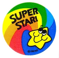 Trend Scratch And Sniff Matte Super Star Stinky Stickers Single Vintage 1980's