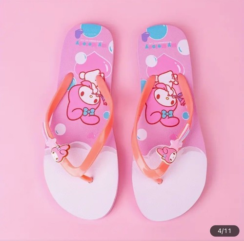 Cute Sanrio My Melody Flip Flops Size 6.5-7 Sandals Shoes Slippers - Picture 3 of 9