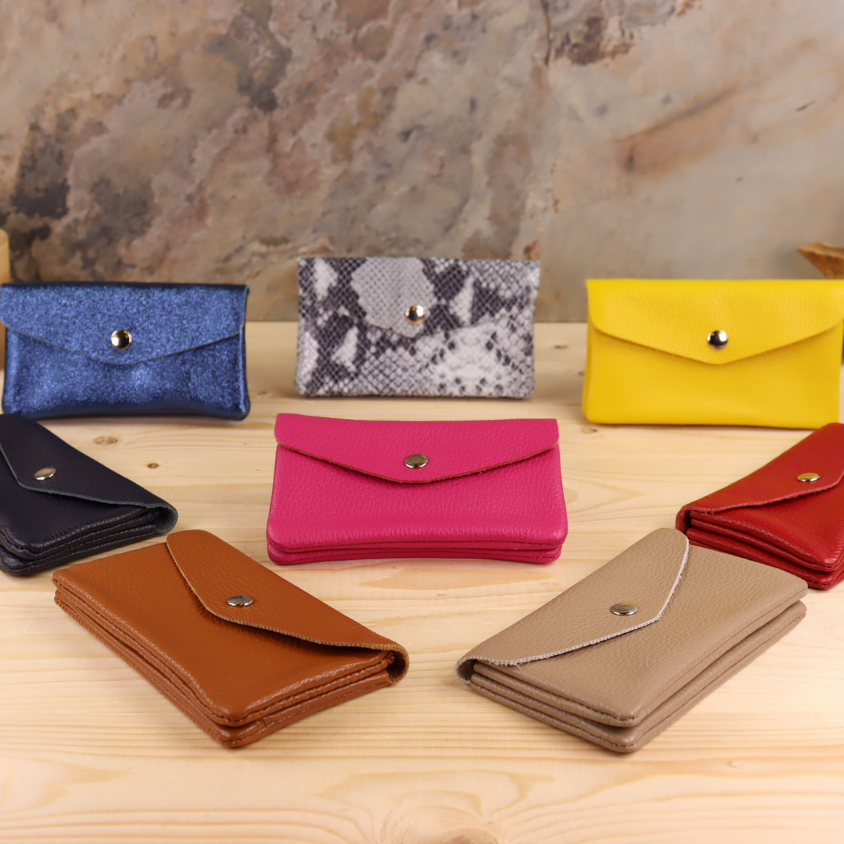 ECHT LEDER DAMEN GELDTASCHE GELDBÖRSE PORTEMONNAIE BÖRSE GELDBEUTEL MITTEL  NEU