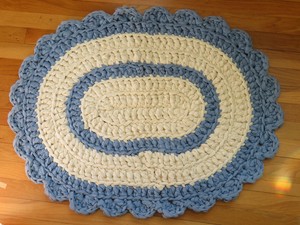 hand crochet rag rug