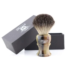 LUXURy Gift-Black Badger Hair Shaving Brush for Men with Top Grade Resin Handle