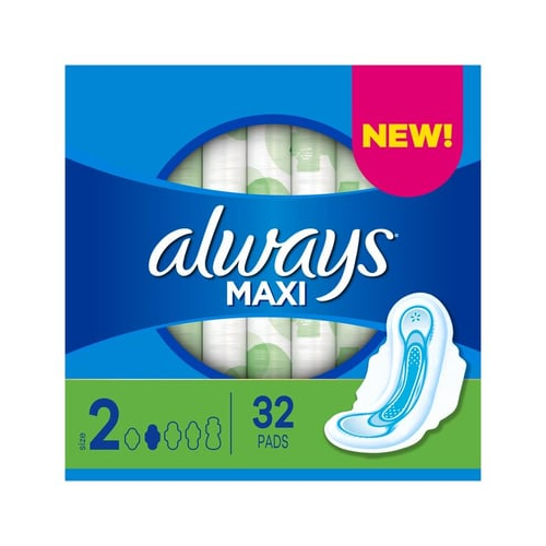 Always Ultra Thin Long Pads Super Size with Wings Unscented 32 Count Case of 3 - Picture 1 of 2
