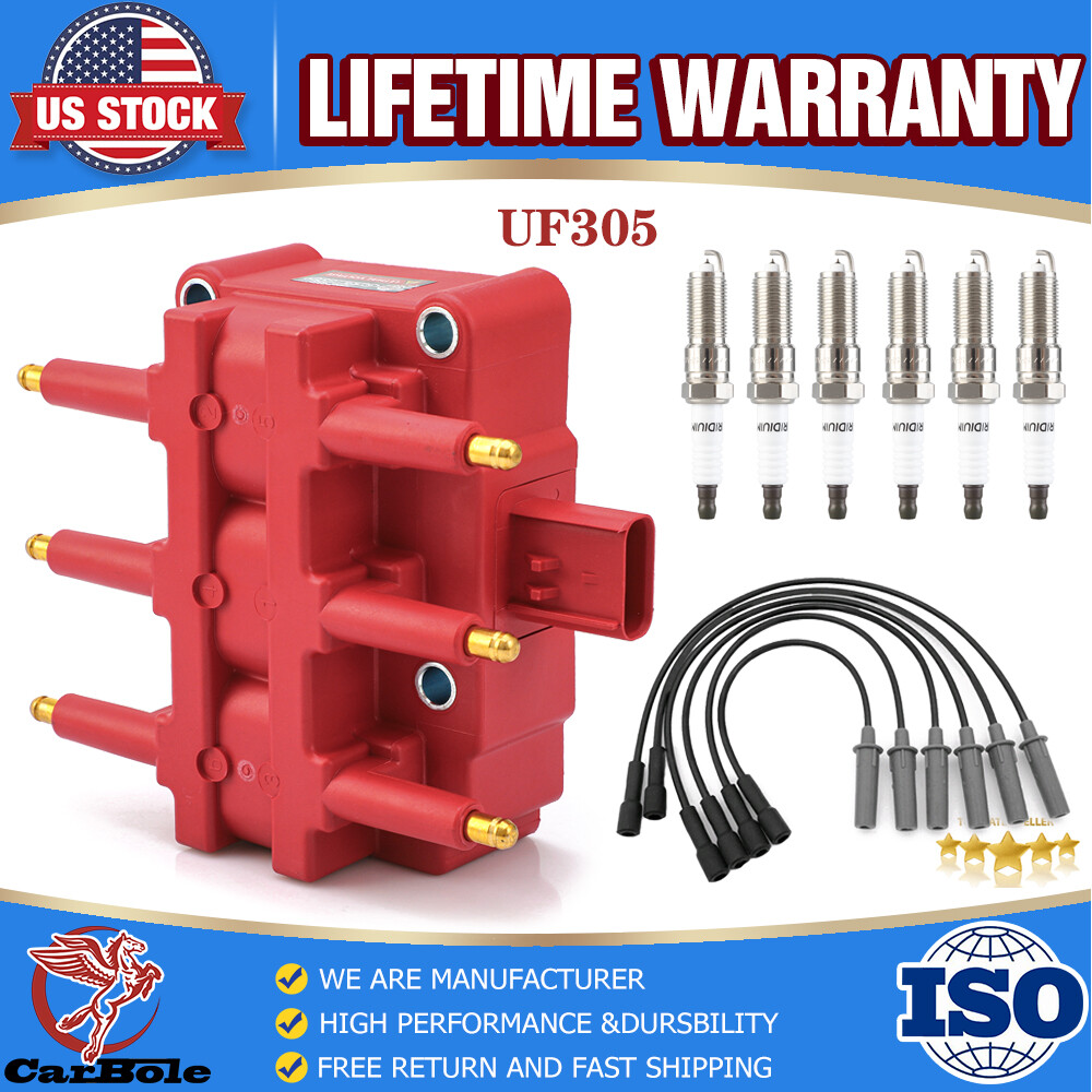 6X Spark Plugs  Wire Set  Coil Pack For Town  Country Grand Caravan 3.3L 3.8L