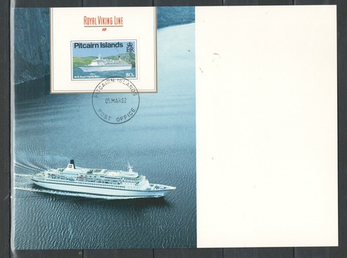 PITCAIRN ISLANDS BRITISH SHIPS & BOATS 4 POSTAL CARDS SEE SCANS LOT (BCL 83) - Picture 3 of 3
