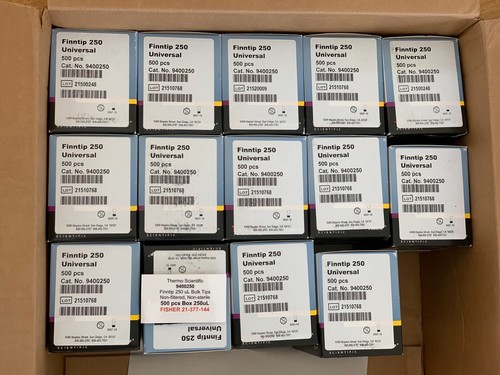 500 Thermo Scientific Finntip Universal Pipette Tips 250μL 9400250 Exp. 2027-12 - Picture 2 of 9