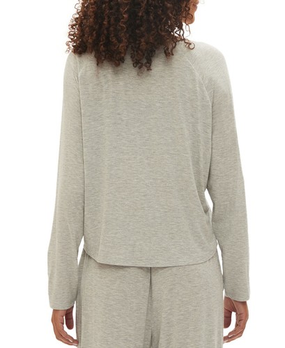 GapBody Women's Long-Sleeve Crewneck Pajama Top - Picture 3 of 6