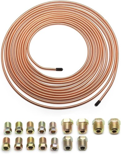 Brake Line Tubing Kit, 25 Ft. of 3/16 Copper Coated Flexible