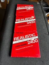 Lot Of 3: Vintage Realistic Model 2400 7" Reel To Reels W/original Boxes Sealed
