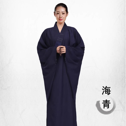 Poliéster Shaolin Budista Monje Vestido Meditación Largo Vestido Kung Fu Uniforme - Imagen 9 de 9