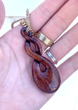 Genuine Koa Wood Hawaiian Jewelry Infinity Pendant Choker/Necklace  45028