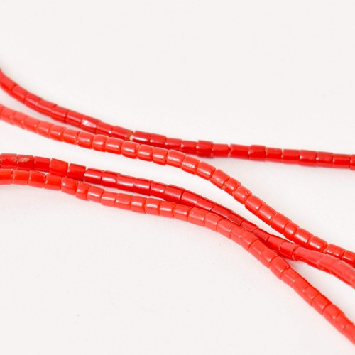 Flat Ended Red Trade Beads - Picture 5 of 8