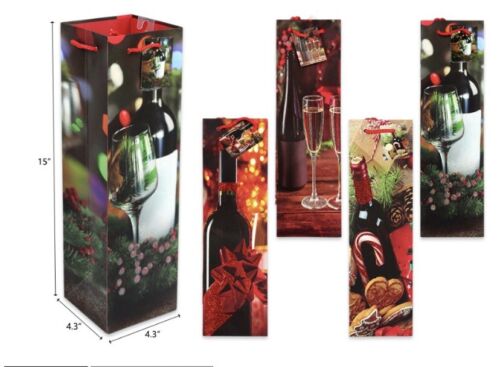 12 Pack Wine Bags 12 Wine Gift Bags 15” Gift Bags Wine Bags Wine Glass Bottle - Picture 2 of 2