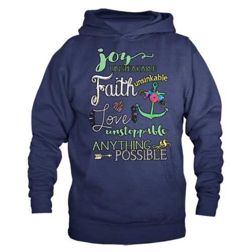 Felpa con cappuccio pullover grafica Possibile Dio religioso cristiano Bibbia Chiesa Gesù - Foto 7 di 10