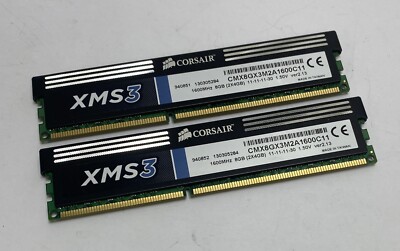 8GB (2 x 4GB) Corsair XMS3 CMX8GX3M2A1600C11 PC3-12800U 1600MHz DDR3 Computer