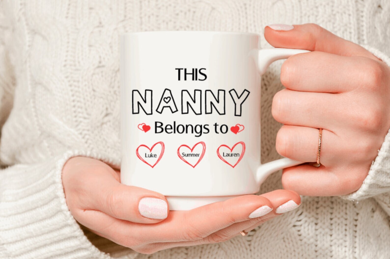 Personalised Mug This Nanny Belongs To...mug Mum Mummy Nan Grandma Auntie