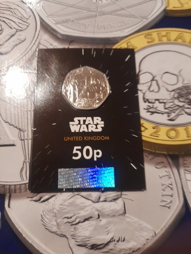 Royal Mint Darth Vader and Emperor Palpatine Star Wars Coin BU 50p 2023 UK