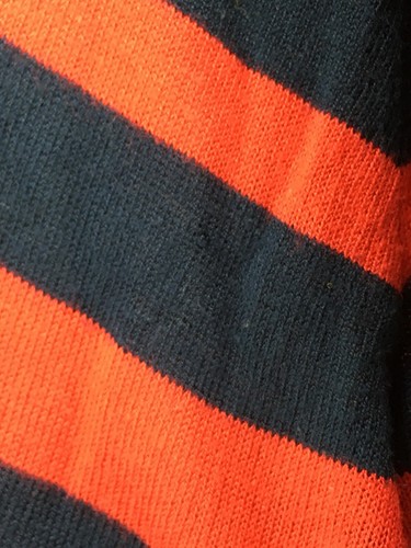 H&M Knit Blouse Long Sleeve Red Navy Blue Top Colorful Bold Shirt Sz Small A14 - Bild 3 von 8