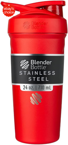 BlenderBottle Strada 24oz Insulated Stainless Steel Shaker Cup Red - Picture 7 of 12