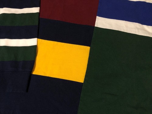 Polo Ralph Lauren uomo colorblock rugby manica lunga logo scarabocchiato taglia XXL NUOVA CON ETICHETTE $198 - Foto 9 di 15