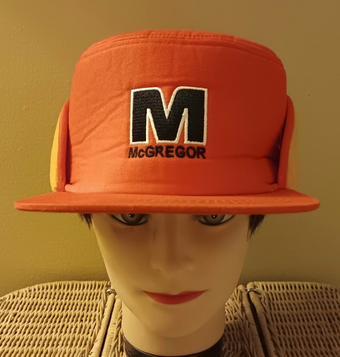 vintage McGregor Hunter Orange cap hat with Earflap never been worn - Picture 2 of 7