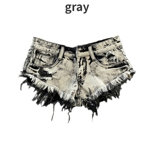 Women Girl Tassel Denim Hot Pants Sexy Ripped Low-waisted Mini Shorts Night Club - Picture 5 of 13
