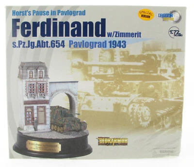 DRAGON 60202 Panzer Ferdinand Zimmerit Horst Pause in Pavlograd 1:72 Tank Modell - Bild 1 von 4