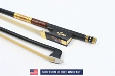 Advanced Violin Bow 4/4 Full Size Carbon Fiber Ebony Frog Great Balance