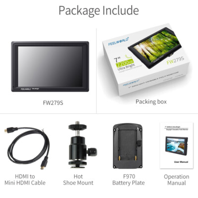 FEELWORLD FW279S 7 Inch 2200nit Daylight Viewable SDI Field