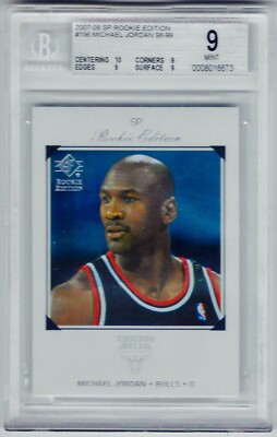 2007-08 SP ROOKIE EDITION MICHAEL JORDAN #196 *BGS MINT 9. | eBay