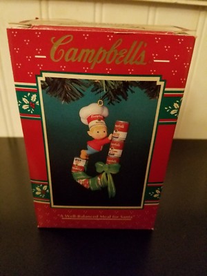 Enesco Campbell's Soup  Ornament A Well Balanced Meal For Santa