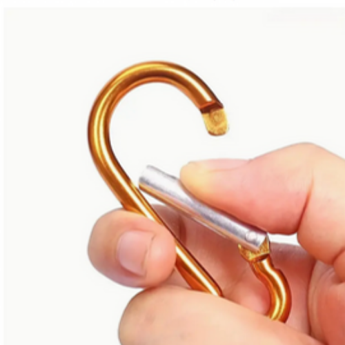 10 Pezzi Moschettone Resistente Clip Gancio Anello a D Blocco a Vite Fibbie Uso Esterno - Foto 5 di 10