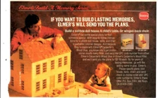 1986 Print Ad Borden Elmers Glue Build a Memory Series Saltbox Doll House Plans