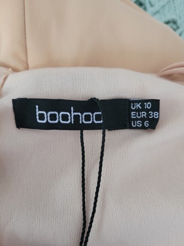 Boohoo Stone Chiffon Strappy Maxi Dress Size 10 - Picture 6 of 7