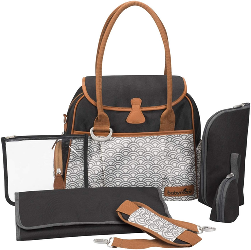 A043563 Style Borsa Fasciatoio, Nero/Marrone - Foto 4 di 12