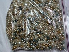 Jewellery Large CRAFTING Job Lot Mixed Loose, Mixed Material Pearls +1.8 Kilos