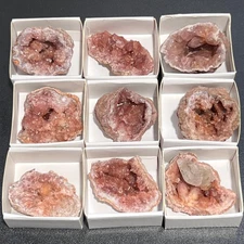 Pink Amethyst Clusters Druzy Geodes Rough Raw Stones Crystals Wholesale Gemstone
