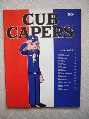 Vtg. 1950's Cub Capers Scout Magazine Booklet ''Here's An Idea'' Framingham, Mass.