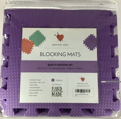 Knittin Love 9 Blocking Mats Knitting & Crochet 12'' Thick Interlocking Tiles USA