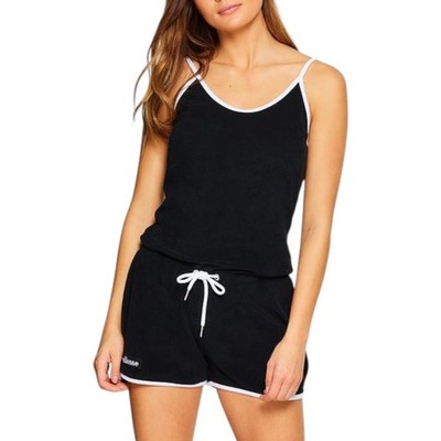 Ellesse Loron Damen Playsuit Größe 12 14 Sommer Sport Overall Schwarz Latzhose