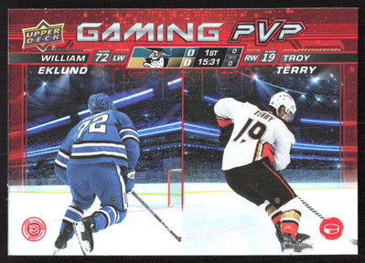 6273F 2024-25 Upper Deck #GPVP-11 William Eklund / Troy Terry Gaming PVP