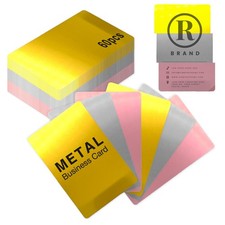 - 60PCS Sublimation Aluminum Business Cards Blank - Gold, Silver, Rose Gold ...