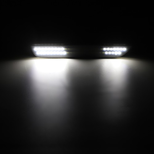 4pcs Smoked LED Front Rear White Side Marker Lights For 2010-2014 Ford Mustang - Picture 7 of 12