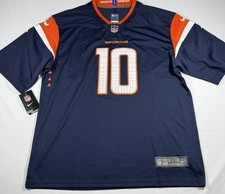 Bo Nix Denver Broncos Mens 2XL Jersey On Field Stitched Blue NWT