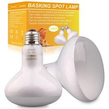 Aiicioo Reptile Basking Light Bulb - 150W Reptile Heat Lamp 2 Pack UVA Daylig...
