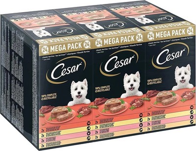 CESAR Schale Multipack Klassik Terrine 4 Varietäten Mix 24x150g