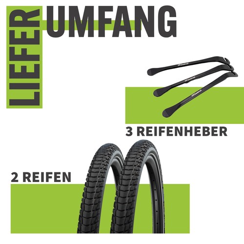 2x Schwalbe Fahrradreifen Marathon Plus Tour 28" (40-622) Reflex mit Reifenheber - Bild 5 von 26