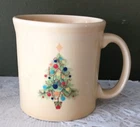 Yellow Fiesta Christmas Tree Mug Coffee Tea Cups HLC Homer Laughlin