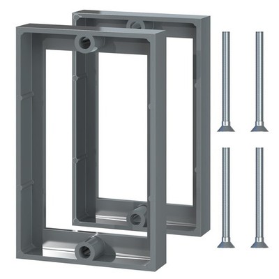 XIUTE 2 Pack Gray ABS Material Single Gang Outlet Box 2 PC,